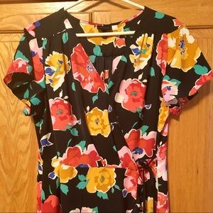 Floral wrap dress